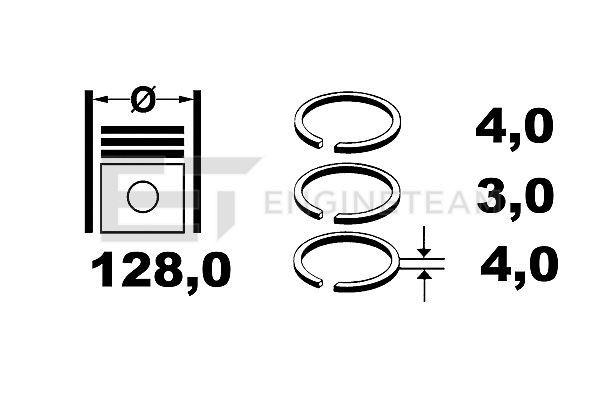 ET ENGINETEAM Комплект поршневых колец R1002900